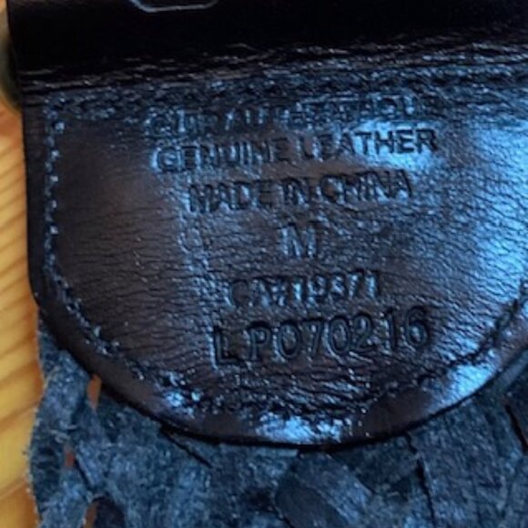 Linea Pelle Woven Black belt with Brass hardware - Picture 3 of 6